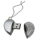 32GB USB 2.0 Memory Stick Data Memory Stick Flash Drive heart Pendant