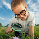 2Pcs Non-Slip Soft Handle 75Mm 10X Magnifying Glass, Hand-Held Reading Magn