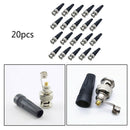 20Pcs Bnc Male Connector For Twist-On Coaxial Rg59 Cable CCTV Solderless plug