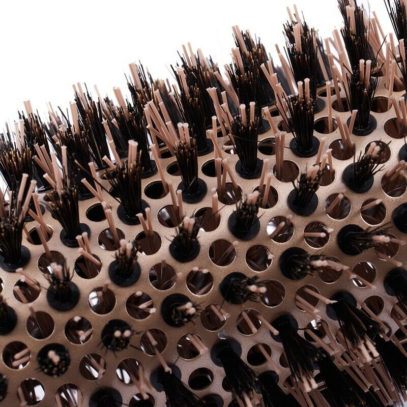 Round Barrel Hair Brush with Simulation Boar Bristle, for Hair Drying, Styl W2J6