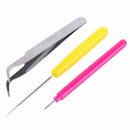 19Pcs DIY Paper Quilling Handmade Tools Set Template Tweezer Pins Slotted T S1I7
