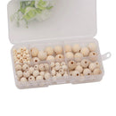 148Pcs Round Wood Spacer Bead Natural Unfinished Wooden Beads Ball Teething