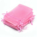 24pcs Gauze Jewelry Wedding Candy Favor Gift Bag Pouch Pink 9x12cm K5C9