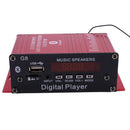 Mini Car Amplifier 2 Channel HIFI Audio Power Amplifier Bluetooth Stereo Ca I6O8