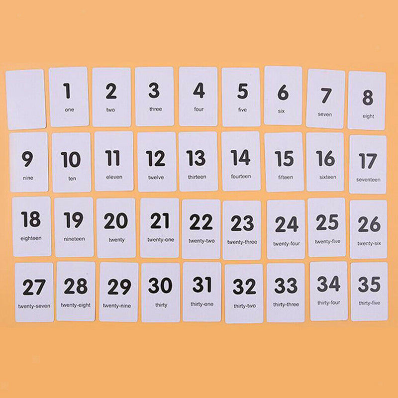 36pcs/Set Numbers Flash Cards Toddler