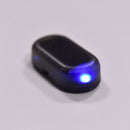 New  Dummy Warning Anti-Theft Flashing LED Light Solar Energy For Car Auto Blue