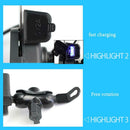 Motorcycle X Type Mobile Phone Metal Holder with 2A USB Charger Rearview Mirror