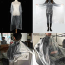 100x Disposable Hair Cutting Cape Gown Barber Capes w/ 4x No Bend Hair Clips