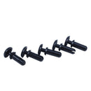 100 Pcs Black Nylon 3.0mm Bottom Dia Push Clips Rivets Fasteners R3080