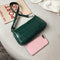 Retro Handbag Women Crocodile Leather Tote Office Lady Shoulder Bag (Green)