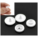 200 Sets T3 Plastic Snap Buttons Fasteners 9x3mm 9x4mm 10x5mm White