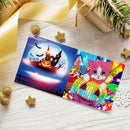 5D DIY Diamond Painting Greeting Card Special Shape Birthday Halloween Gift