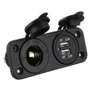 150W Cigarette Lighter Socket Adapter, 12V/24V Power Output with 4.2A Dual