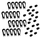 (Pack of 20) 5mm Shock Cord Karabiner Hook - Plastic Heavy Duty Elastic Cord