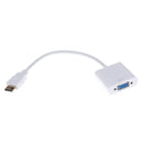 1Pcs HDMI to VGA converter adapter HD 1080P WhiteEBJC&j