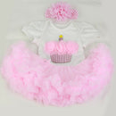 Cute Pink Dress Tiered Skirt Flower Headband Outfits for 20/21/22 inch Reborn
