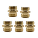 5pcs Two-Way Male Connector Garden Hose Adapter 3/4 Brass Connector vcf UFK