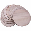 10 x Wooden Circle Shapes, Plain Wood Craft Tags 70mm (7cm)