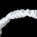 Satin Lace Embellished Wedding Flower Girl Basket---White S8X5