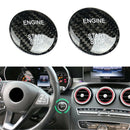 Carbon Engine Start Button Cover Cap Trim For Benz New C GLC C200l GLE GLS CLA