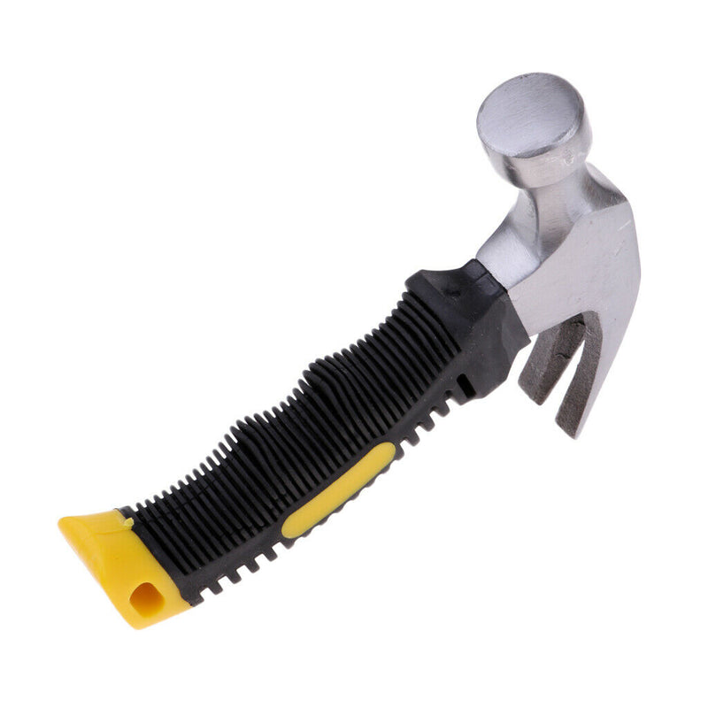 Outdoor Camping Non Slip Stubby Claw Hammer w/ Nail Pegs Starter Holder Heavy