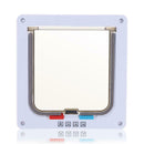 4 Way Lockable Dogs Cat Security Flap Door Kitten Puppy Pets Gate (White L) A