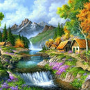 5D DIY Full Drill Diamond Painting House Rhinestone Mosaic Craft (B2243) A