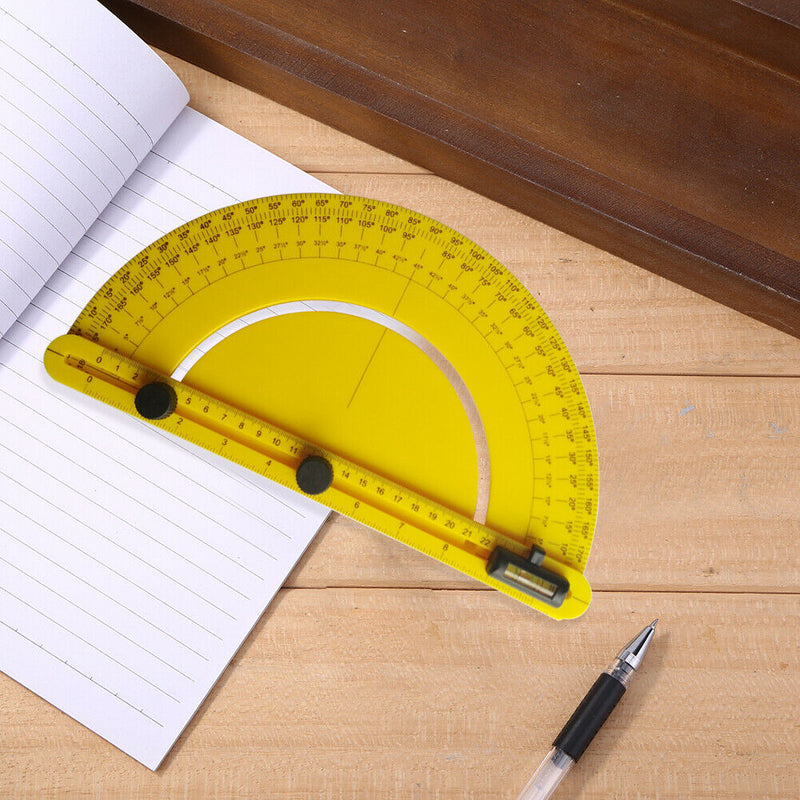 180 Degree Adjustable Protractor Angle Finder Woodworking Measuring Ruler