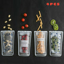 4pcs Reusable Seal Silicone Fresh Vacuum Sealer Fruit Meat Sealed Storage - OZ