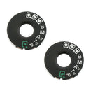 2 Pieces Top Cover Function Dial Mode Plate Interface Nameplate Cap Label for