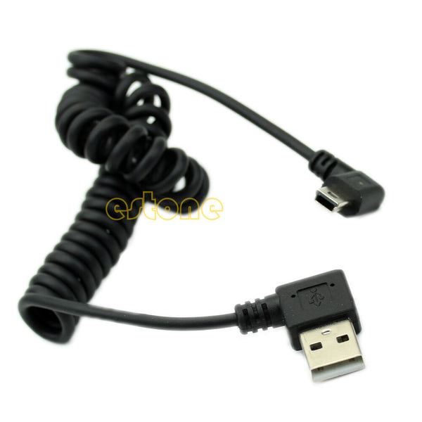 Mini left Angle 90 Degree USB 2.0 A Male to Left Angle B 5p Male Spring Cable