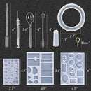 127Pcs Assorted Styles Silicone Jewelry Casting Molds and Tools Set DIY Craft
