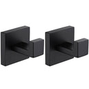 2 Pack Matte Black Towel Hook Stainless Steel Bathroom Rust Proof Clothes T F8W3