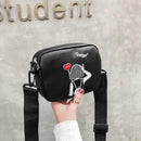 Cartoon Printing Square Shoulder Handbags Women PU Leather Crossbody Bag (5