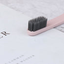 2PCS Charcoal Toothbrushes Reusable Soft Bristles Anti-skid Couple Toothbrush