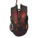 Adjustable 3200DPI 6 Buttons USB Wired Optical Gaming Mouse with LED Game Mice b