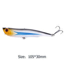 6pcs Wobbler Topwater Fishing Lure Hard Bait 10.5cm 15.7g Crankbait w/Hook