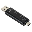 Memory Card Reader Micro USB OTG Adapter TF Card Adapter Black