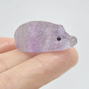 Carved Ornament Healing Decor Office Kids Hedgehog Stone Props Rainbow Fluorite