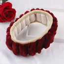 3Pcs/set Winter wine red warm plush car steering wheel cover handbrake cover FU