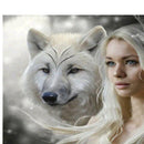 5D Diamond Embroidery Painting DIY Home Decor Craft Cross Stitch-Beauty&Wolf