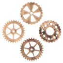 4Pcs Steampunk Wooden Gear Clock Home Wall Door Hanging Decoration Ornament