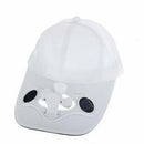 Blanc Sun hat Casquette Chapeau de sport with a solar fan Caps for golf and