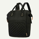 Pure Color Mommy Travel Backpacks Nylon Large Maternity Nappy Bags (Black) SN9F