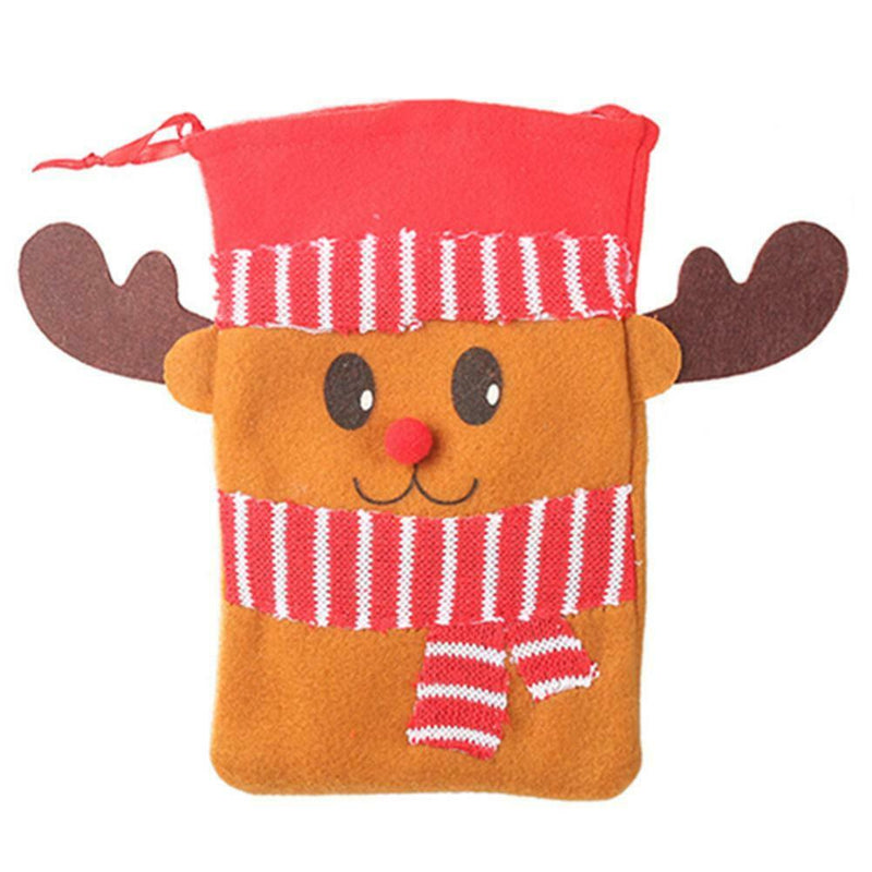 Non-Woven Christmas Kids Candy Bag Drawstring Gift Packing Pouch (Elk)
