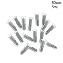 50Pcs Plastic Centrifuge Lab Test Tube Vial Sample Bottle Cap 5ml Container R2K1
