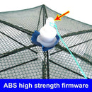 Fishing Net Shrimp Cage Nylon Foldable Fish Trap Net (White 8 Holes)