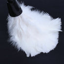 1pc Fashion Turkey Feather Duster with Black Plastic Handle Cleaning Tool(w