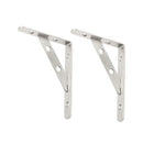 4pcs Triangle Shelf Brackets Stainless Steel Wall Mounted Shelf Support 6inch