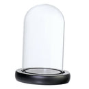 Display Glass Dome Cover Jar for Party Festival Wedding Xmas Decor_Black A